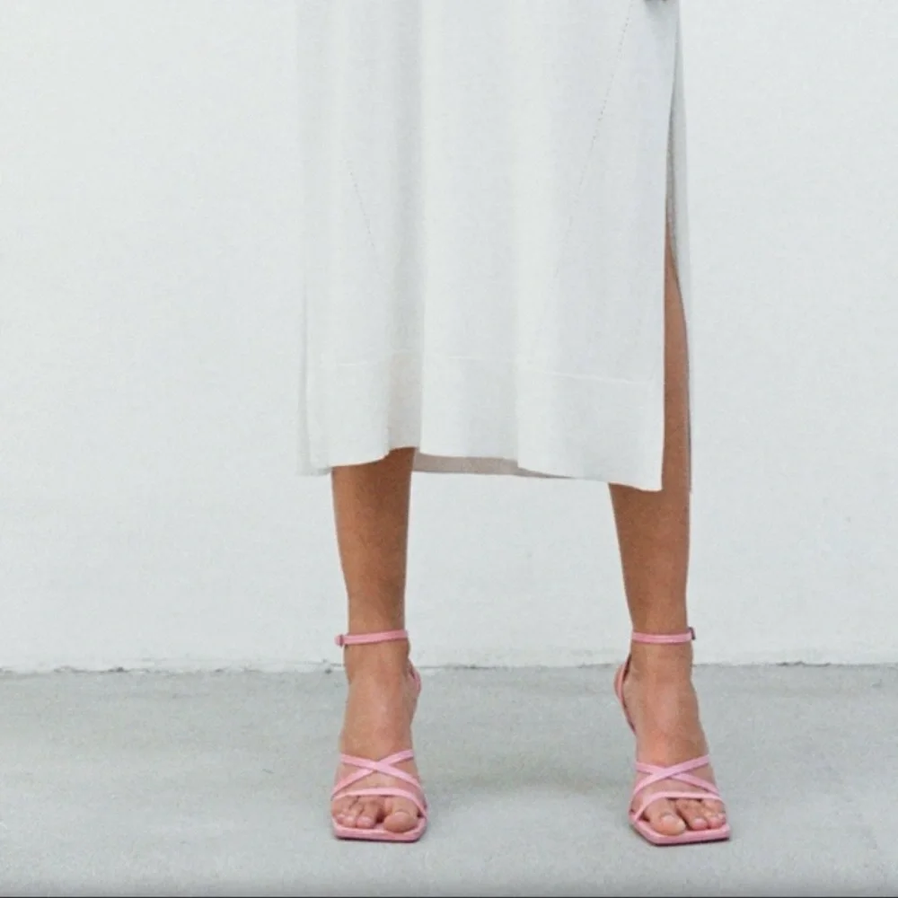 ZARA HEELED LEATHER SANDALS WITH JUTE INSOLE - Picture 13 of 15